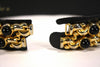 Vintage JUDITH LEIBER Black Lizard & Semi Precious Stone Belt