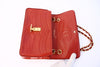 Vintage Chanel red flap handbag