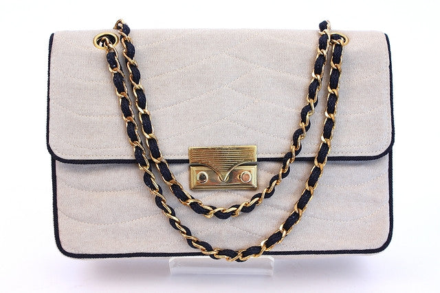 Vintage 70's Chanel couture flap handbag