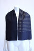 Vintage DIOR Navy Silk & Wool Scarf