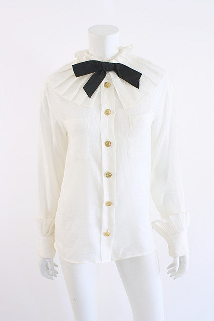 Vintage CHANEL Victorian Blouse at Rice and Beans Vintage