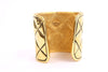 Vintage Chanel Gold Quilted Cuff Bracelet