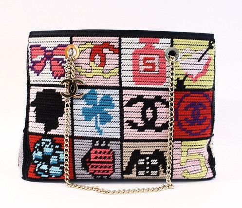 Chanel 2003-2004 Mini Black Precious Symbols Tote Bag · INTO