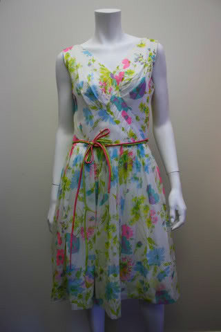 1960s Garden Party Floral Dress