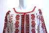 1970's Bohemian Hand Emroidered Peasant Blouse