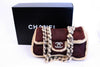 Rare Chanel Bordeaux Shearling Classic Flap Bag 