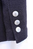Authentic Chanel Navy Boucle Jacket & Skirt Suit