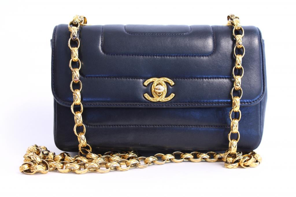 Chanel Quilted Rock the Corner Flap Bag Navy Blue Aged Gold HW – Boutique  Patina