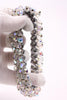 Vintage Clear Cut Crystal Accordion Bracelet