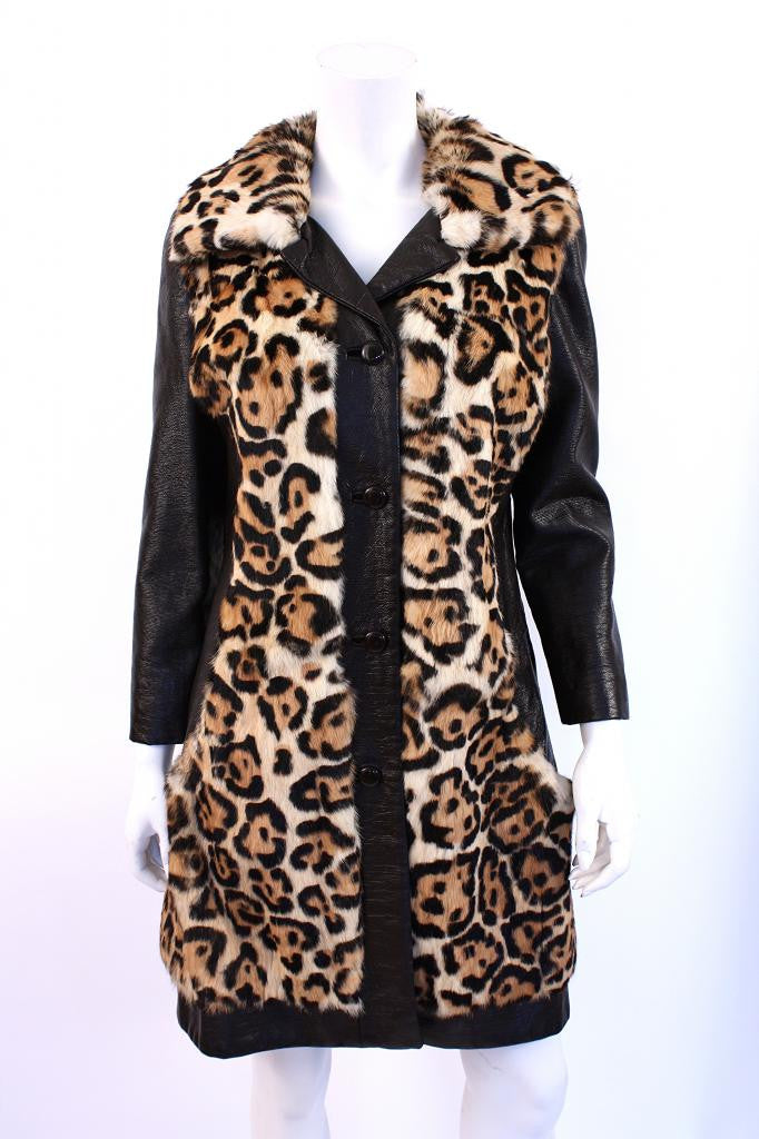 Vintage 70's Lilli Ann Leopard Fur Coat 