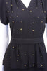 Vintage 40's Crepe Peplum Dress with Stars