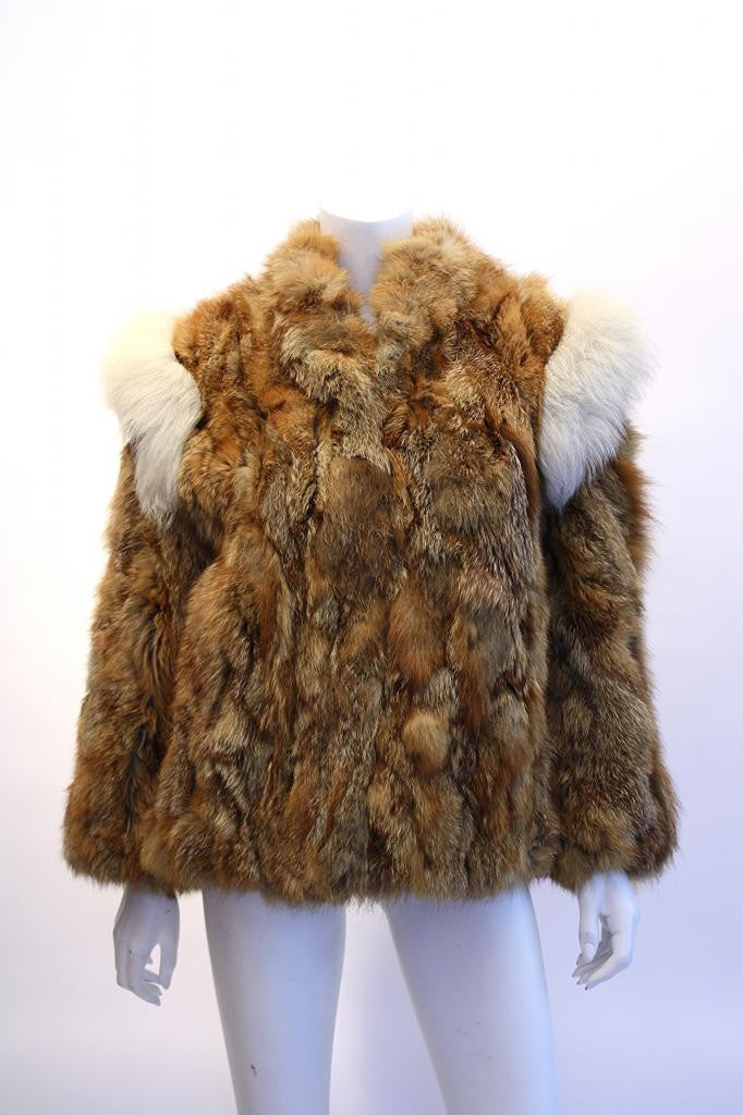 Vintage 80's Red Fox Fur Coat