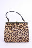 Vintage 50's Faux Fur Leopard Handbag 