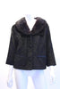 Vintage Black Velvet Coat w/Black Fox Fur Collar  RESERVED