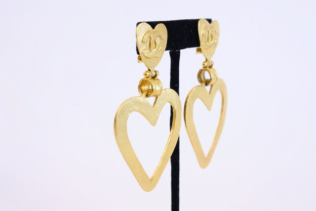 Vintage CHANEL Heart Earrings at Rice and Beans Vintage