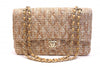 Chanel gold tweed 2.55 double flap bag
