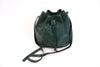 Vintage Green Leather Bucket Bag
