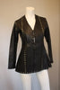 Vintage 70's Black Leather Jacket Covered in Silver Studs