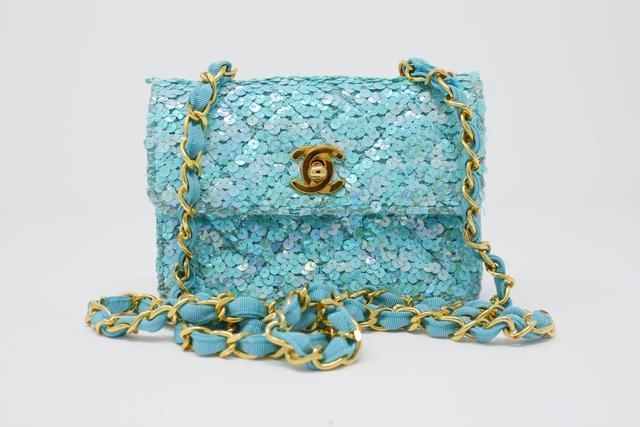 Rare Vintage CHANEL Sequin Mini Handbag at Rice and Beans Vintage