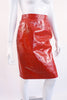 Vintage ungaro red leather skirt 