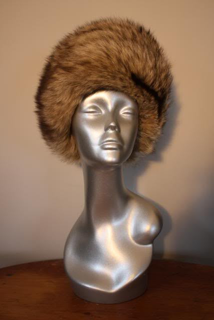 Vintage 60's/70's R.H. STEARNS Coyote Fur Hat