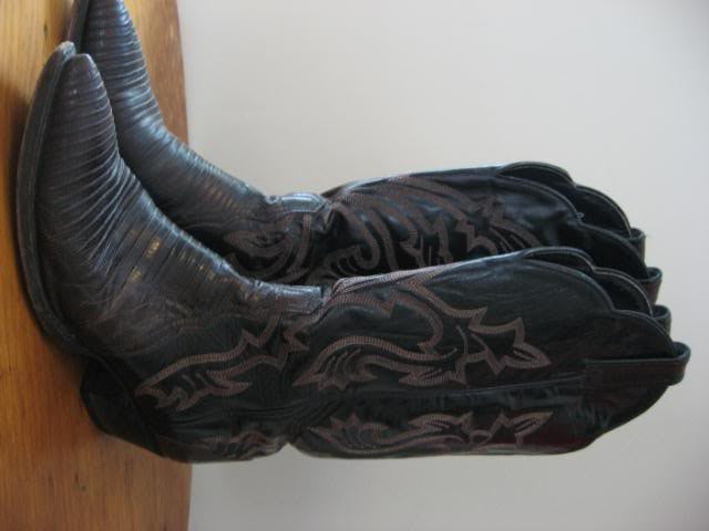 Handmade Tony Lama Black Western Boots
