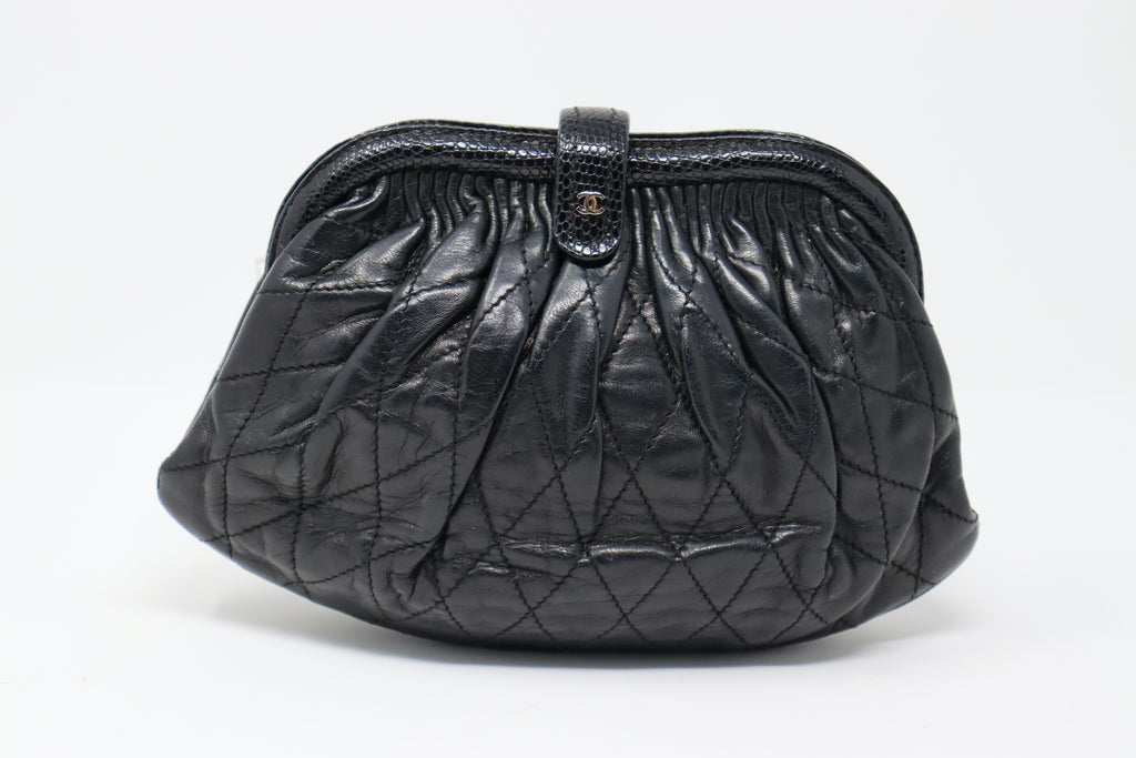Vintage CHANEL Lambskin & Lizard Bag Clutch at Rice and Beans Vintage