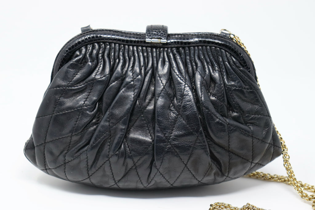 Vintage CHANEL Lambskin & Lizard Bag Clutch at Rice and Beans Vintage