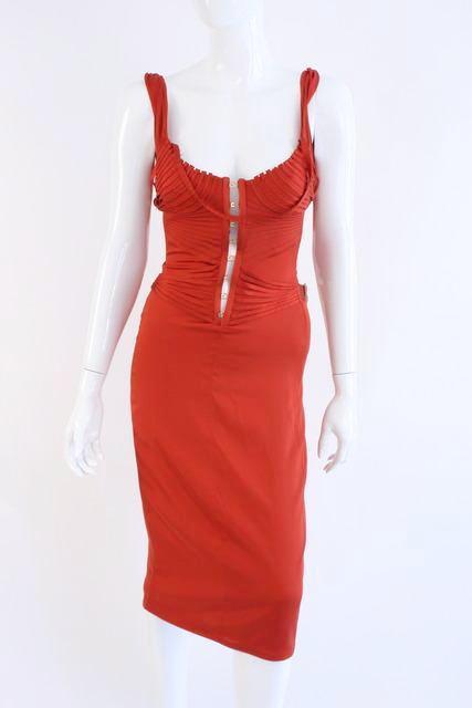 Rare Fall 2003 GUCCI by TOM FORD Silk Corset Dress