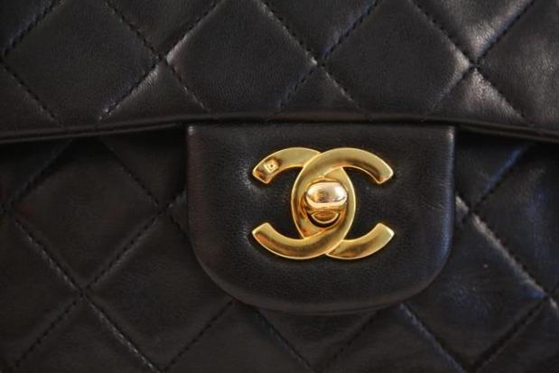 Rare Vintage CHANEL 9 inch Double Flap Bag at Rice and Beans Vintage