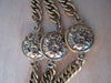 Vintage 80's CHANEL 35 Inch Gold Chain Link Necklace with 9 CHANEL Medallions with Horses