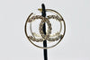 Rare CHANEL Large Rhinestone Logo Hoop Earrings