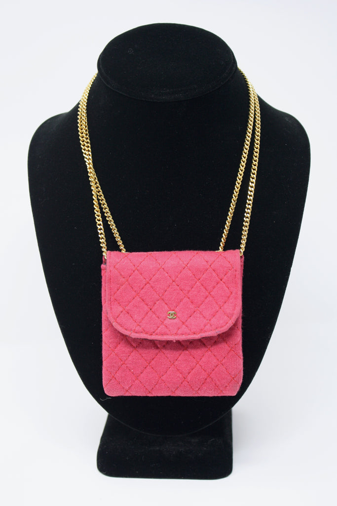 Chanel Gold-Tone Flap Bag Pendant Necklace Chanel