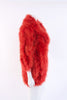 Rare Vintage Late 70's CHRISTIAN DIOR Red Feather Coat