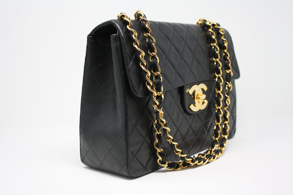 chanel black caviar flap bag