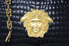 Vintage Gianni Versace Crocodile Logo Handbag 