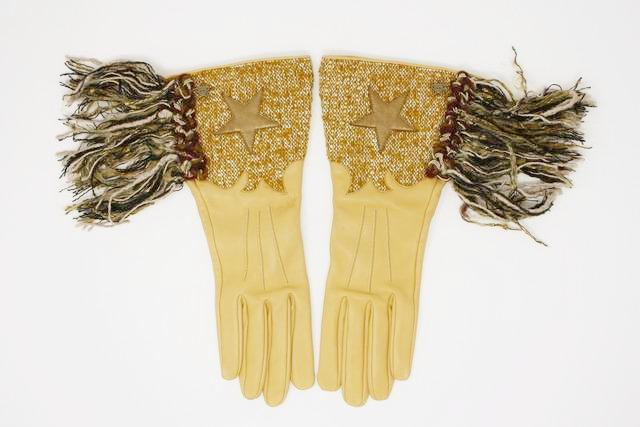 CHANEL Bronze Lambskin Fingerless Gloves at Rice and Beans Vintage