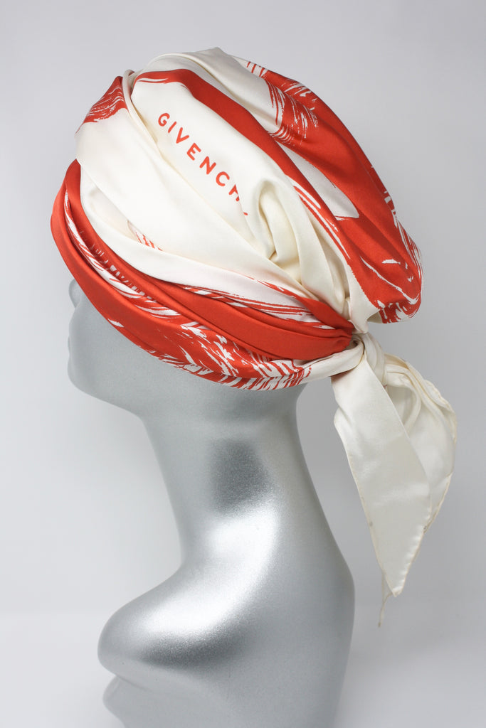 Rare Vintage 60's Couture CHRISTIE Givenchy Scarf Hat