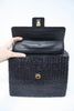 Vintage Chanel black basket bag 