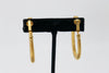 Vintage KENNETH LANE Gold Plated Ram Hoop Earrings