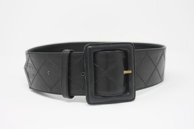 Vintage CHANEL Quilted Leather Belt at Rice and Beans Vintage
