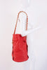 Rare Vintage CHANEL Fall 1992 Runway Red Belted Bag