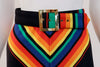 Vintage 70's Chevron Rainbow Skirt
