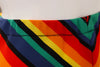 Vintage 70's Chevron Rainbow Skirt