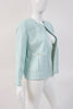 Vintage Spring 1986 CHANEL Blue Jacket & Skirt Suit
