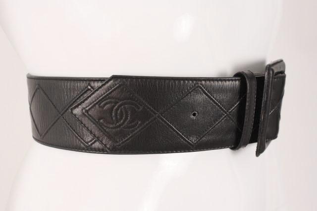 Vintage Chanel Leather Chain Buckle Belt