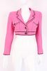 Vintage Chanel 95P Pink Cropped Jacket 