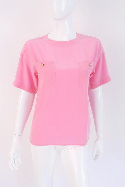 1996 AUTHENTIC VINTAGE CHANEL baby pink top with cc