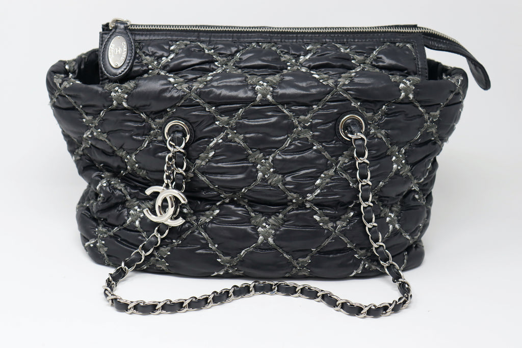 Limited Edition CHANEL 2011 Tweed Stitch Bubble Tote Bag