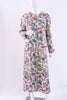 Rare Vintage 80's HERMES "Mineraux" Crystal Print Silk Dress Coat